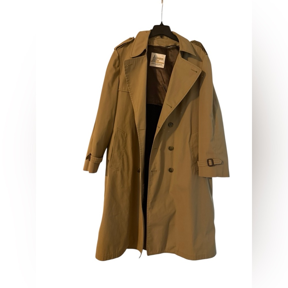 London Fog Vintage Beige Trench 44R Coat